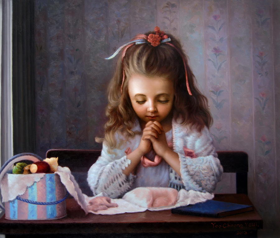  Girls Prayer Painting by Yoo Choong Yeul