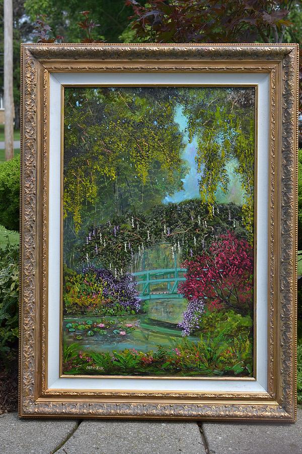  Giverny garden Painting by Michael Mrozik