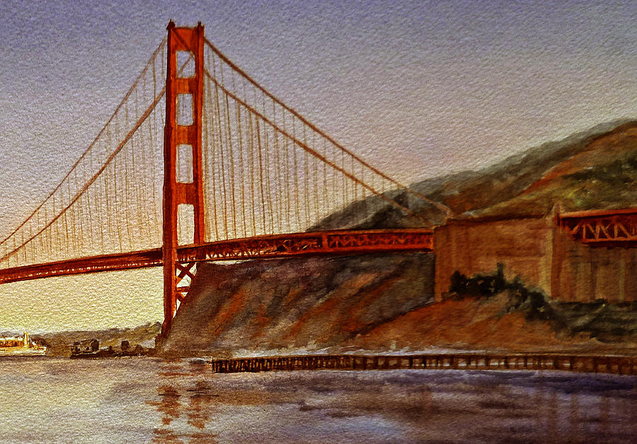  Golden Gate Bridge San Francisco California Painting by Irina Sztukowski