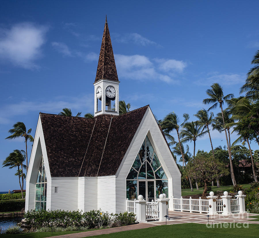  Grand Wailea Hawaiian resort wedding chapel on Maui Photograph by Edward Fielding