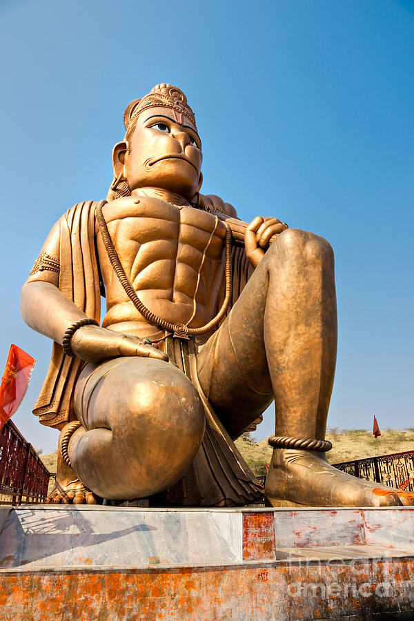  Great bronze Hanuman - India Photograph by Luciano Mortula