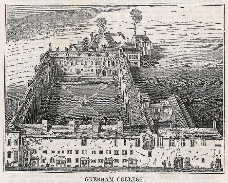 Gresham College, Founded By Sir Drawing By Mary Evans Picture Library ...