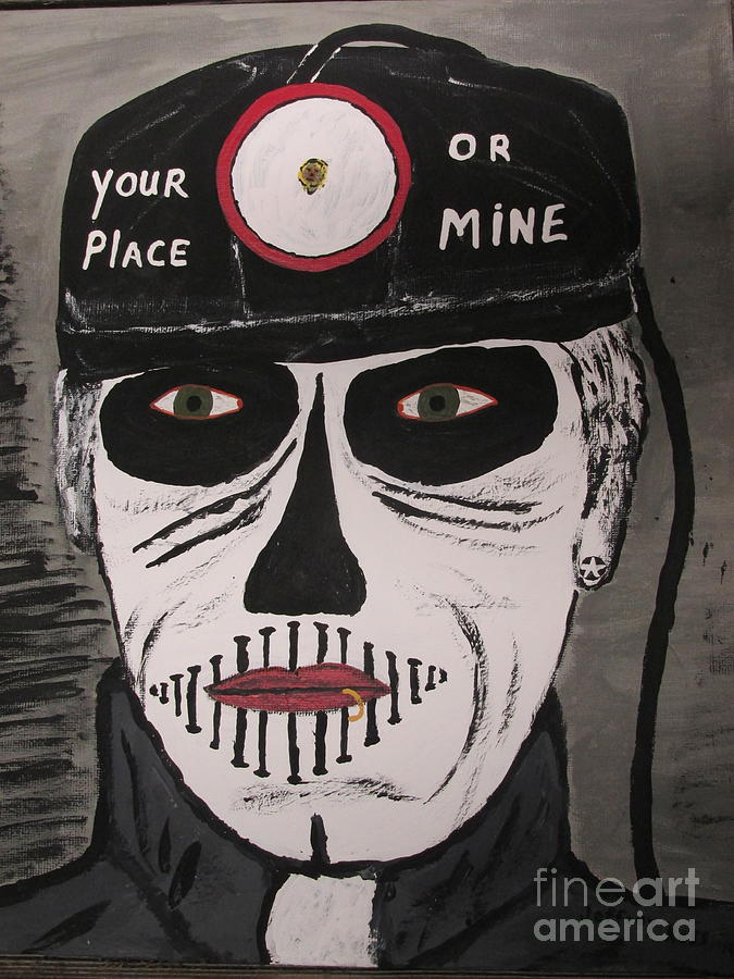 Scary Coal Miner Painting by Jeffrey Koss Painting by Jeffrey Koss