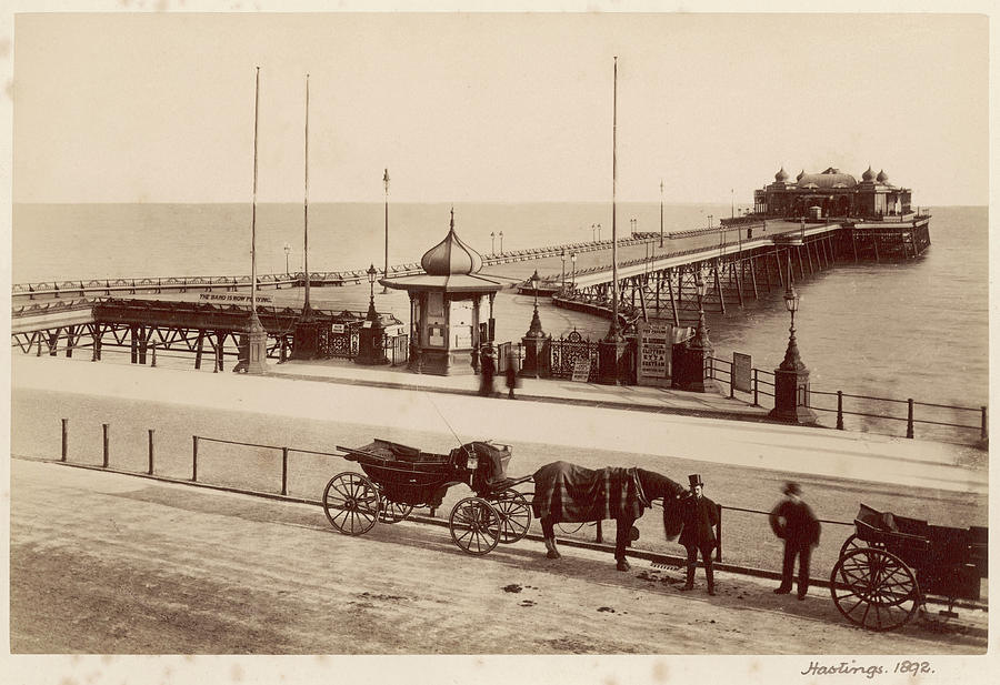 Hastings, Sussex The Pier On A Quiet Photograph by Mary Evans Picture ...