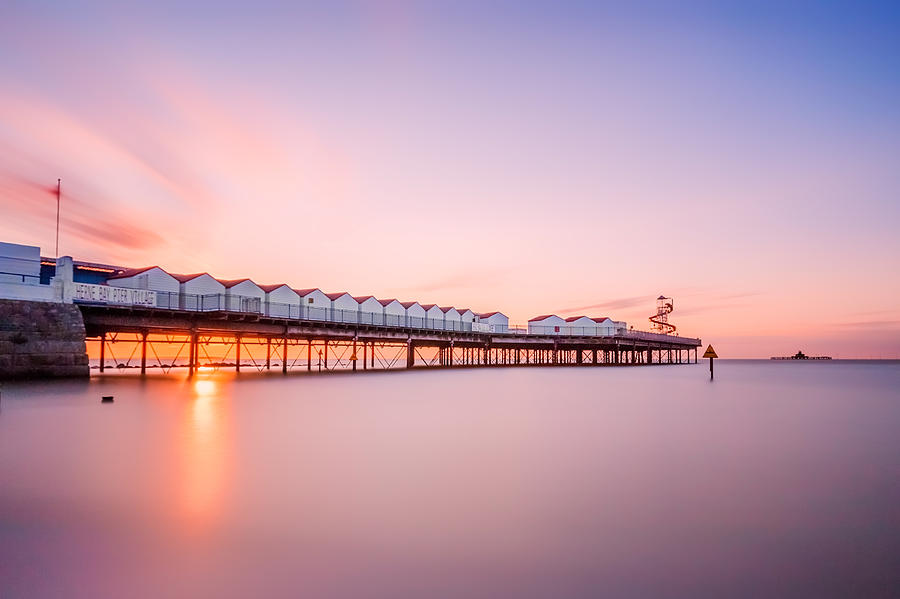 Sunset Photograph -  Herne Bay Pier at Sunset by Ian Hufton