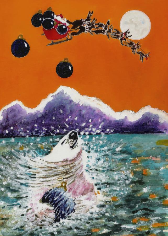 Global Warming - Holiday Polar Bear Painting