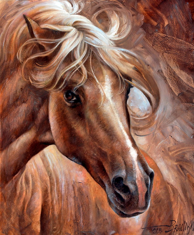 Horse Painting -  Horse Head 3 by Arthur Braginsky