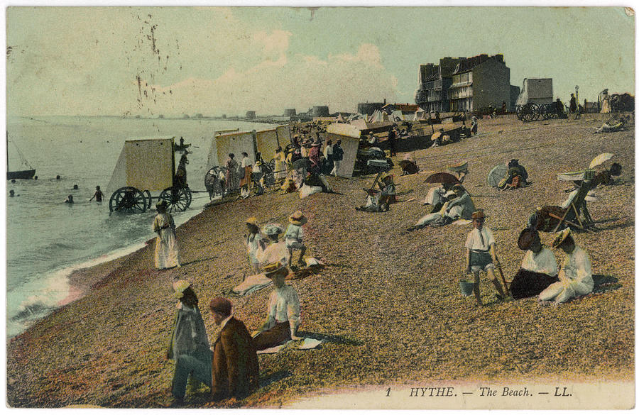 Beach Photograph -  Hythe, Kent The Beach        Date by Mary Evans Picture Library