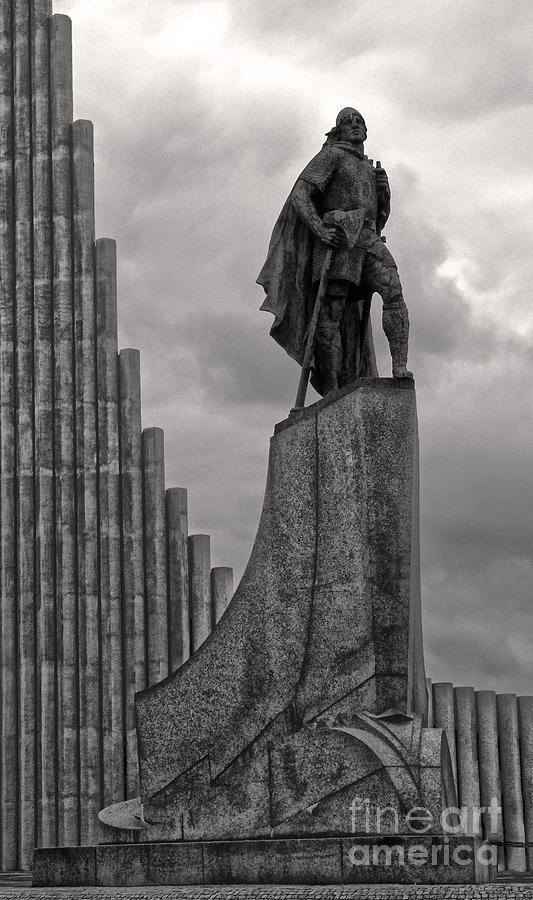 Reykjavik Iceland Photograph -  Iceland Leif Erricson Statue by Gregory Dyer