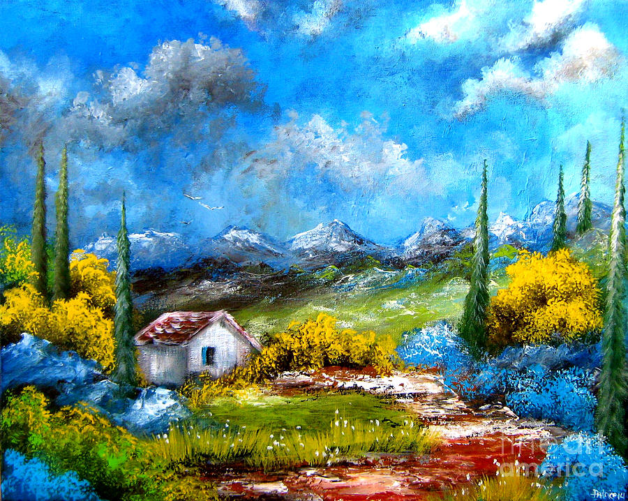 Mountain Painting -  If I were the Sky by Bella Apollonia