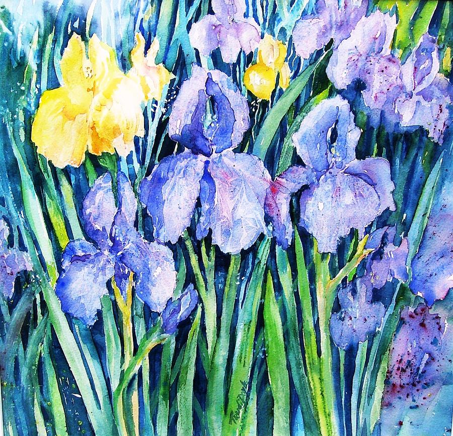  Irises  Painting by Trudi Doyle