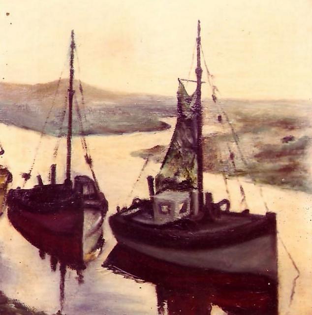  Irish Fishing Trawlers Painting by Philip Corley