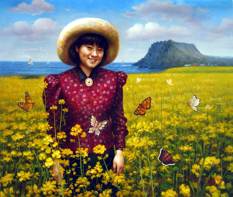  Jeju Island Girl Painting by Yoo Choong Yeul