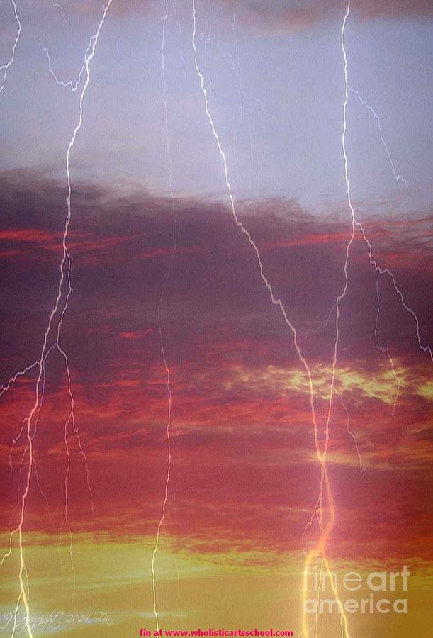  Kansas Sunrise Lightning Photograph by PainterArtist FIN