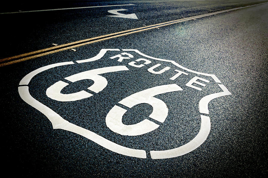 Vintage Photograph -  King of the Road Route 66 by Carter Jones