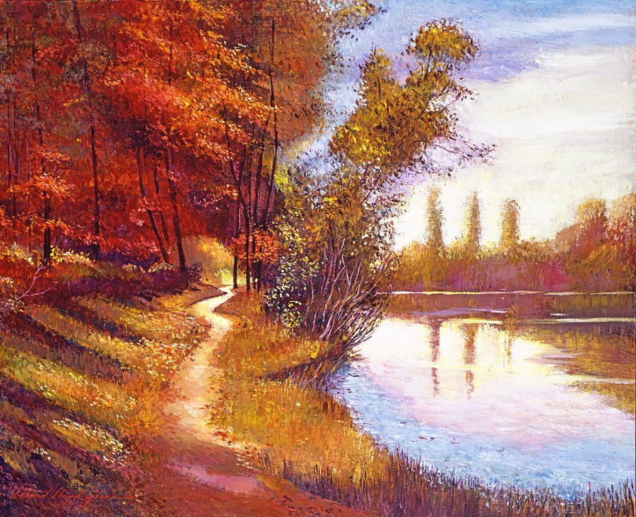  Lakeside Colors Painting by David Lloyd Glover