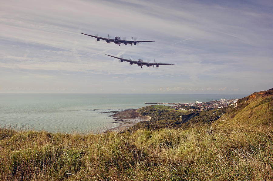  Lancasters Capel le Ferne flyby Photograph by Jason Green