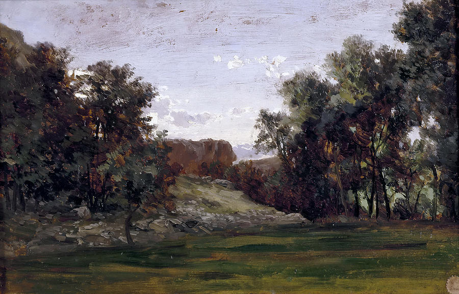  Landscape near the monastery Piedra. Aragon Painting by Carlos de Haes