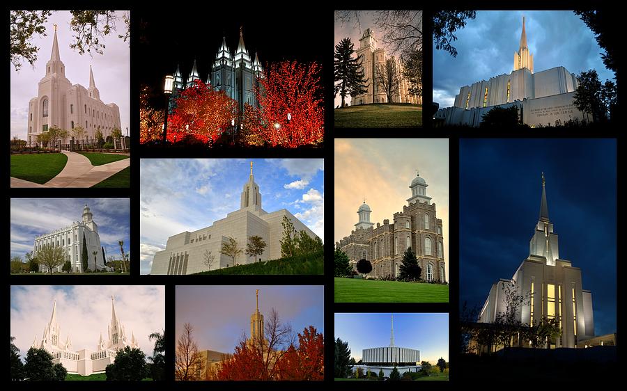  LDS Temples Collage Photograph by Nathan Abbott