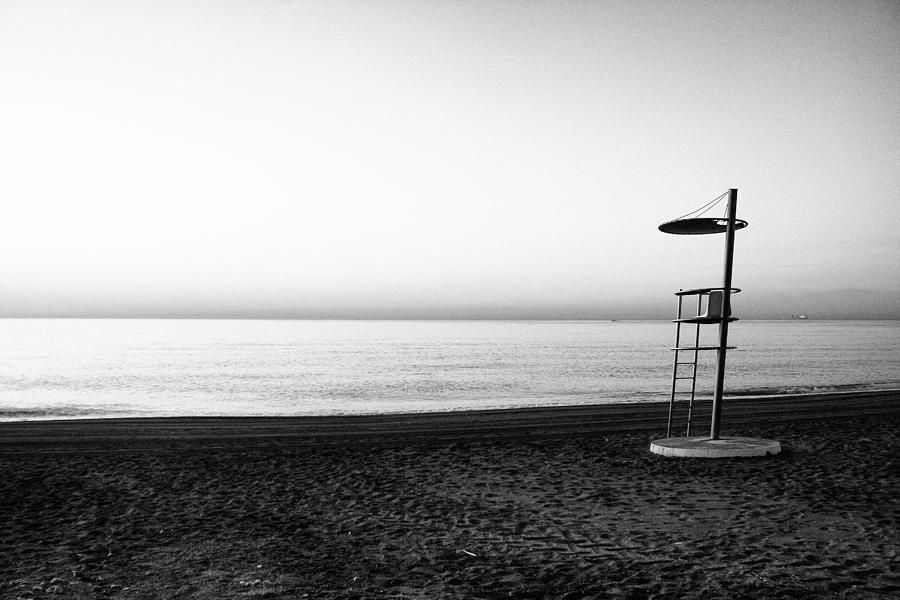 Black Photograph - Lifeguard lookout by Goyo Ambrosio Black Photograph - Lifeguard lookout by Goyo Ambrosio