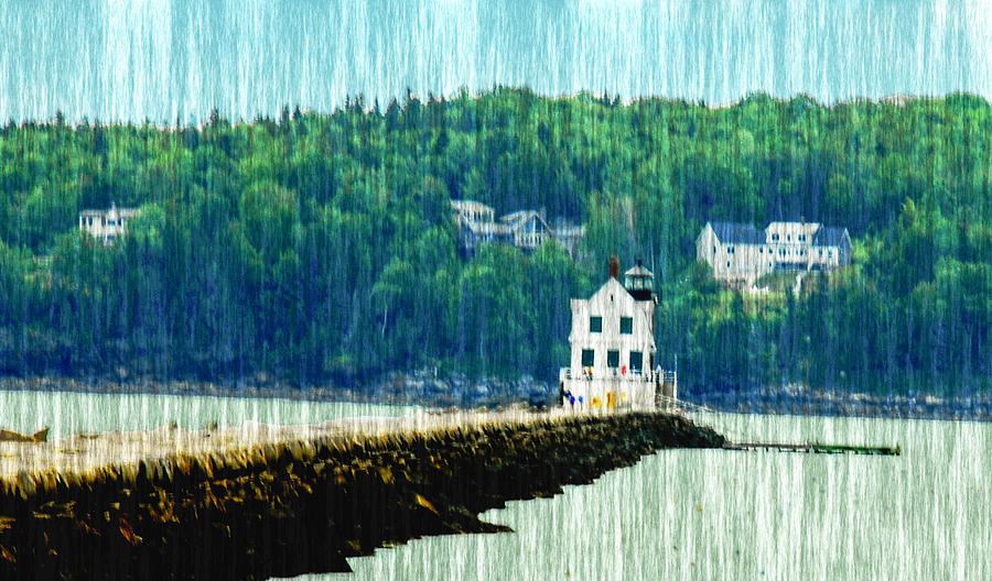  Painted Light House Maine Photograph by Will Burlingham