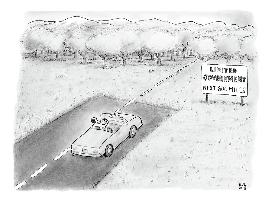  Limited Government Drawing by Paul Noth