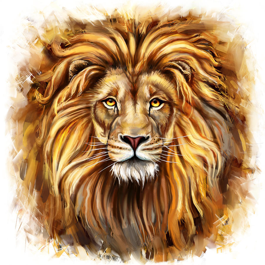 lion head art