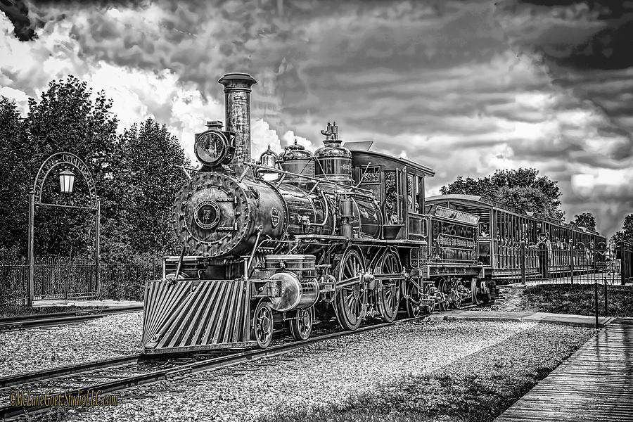  Locomotive Steam Black and White Photograph by LeeAnn McLaneGoetz McLaneGoetzStudioLLCcom