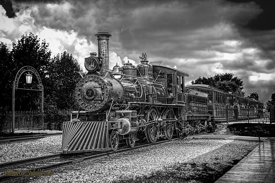 Vintage Photograph -  Locomotive Steam black  white by LeeAnn McLaneGoetz McLaneGoetzStudioLLCcom