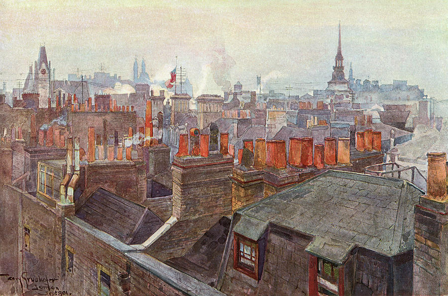 London Drawing -  London Rooftops         Date 1902 by Mary Evans Picture Library