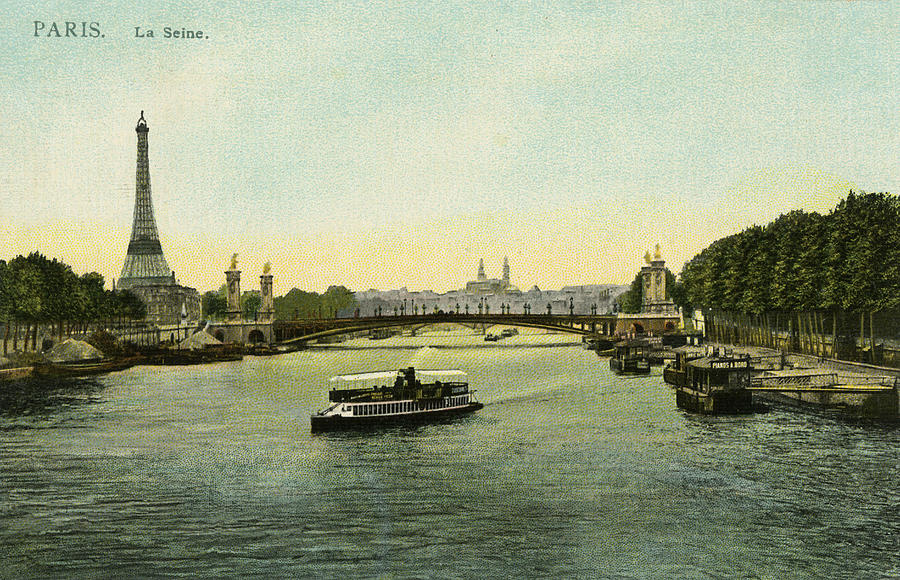 Looking Down The Seine Photograph by Mary Evans Picture Library - Fine ...