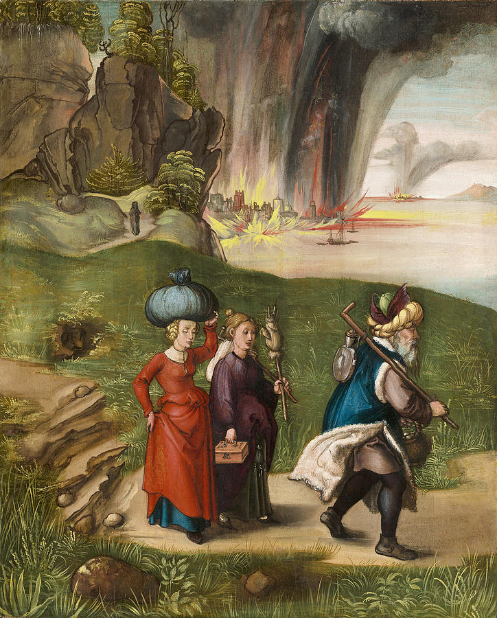  Lot and His Daughters Painting by Albrecht Durer