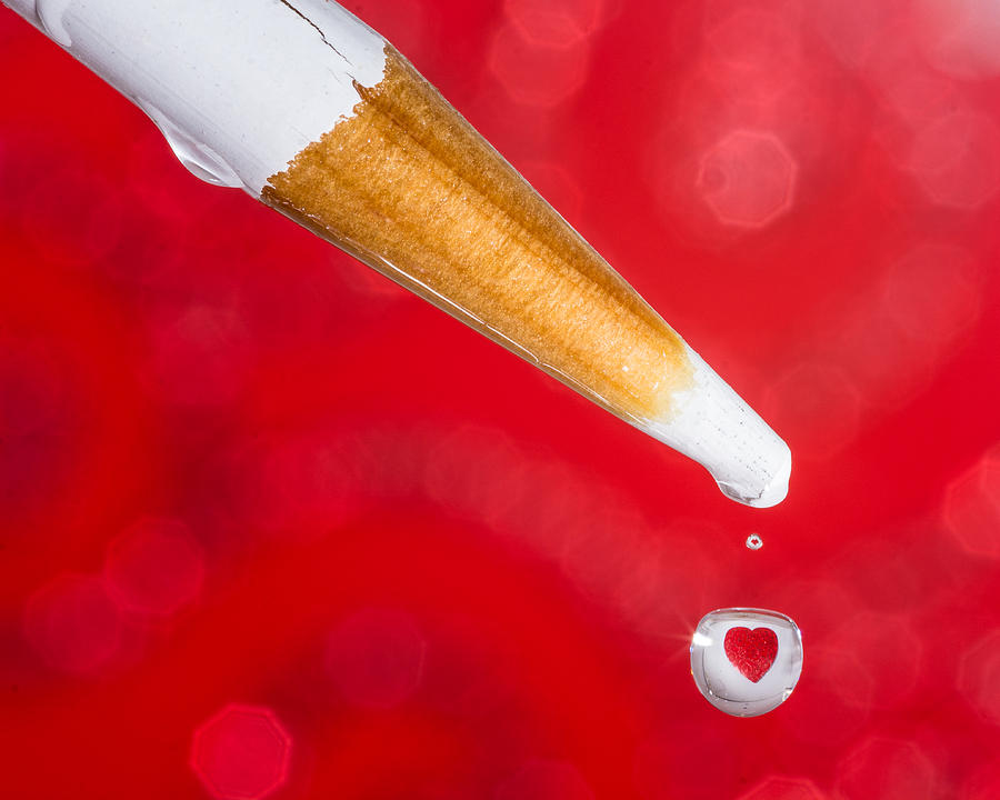  Love Notes- Water Drop Pencil  Photograph by Alissa Beth Photography