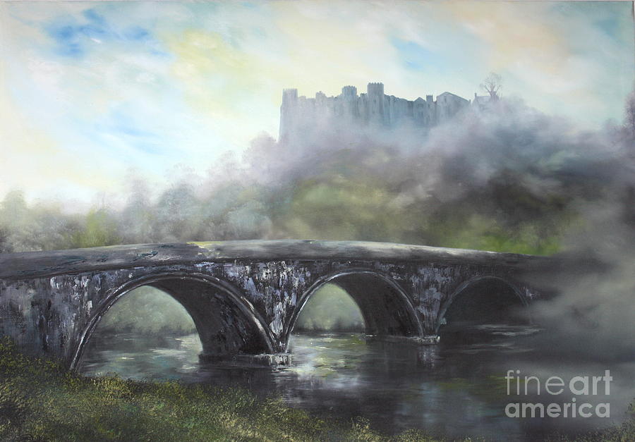  Ludlow Castle in a Mist Painting by Jean Walker