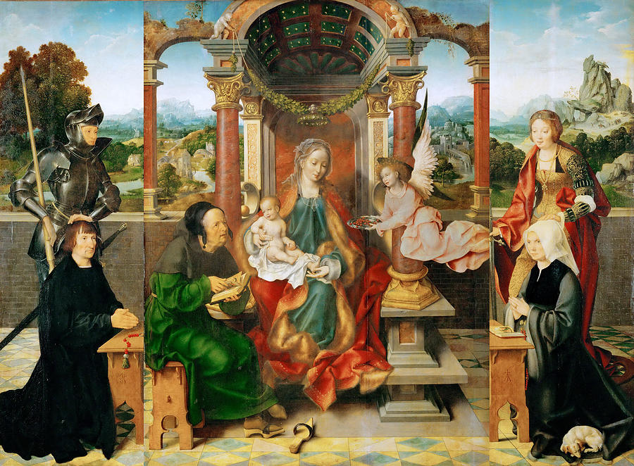 Kunstdruck Joos van Cleve Jungfrau und Kind
