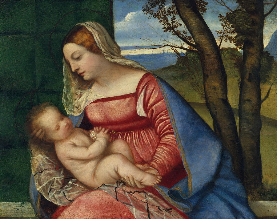 Titian Painting -  Madonna and Child by Titian