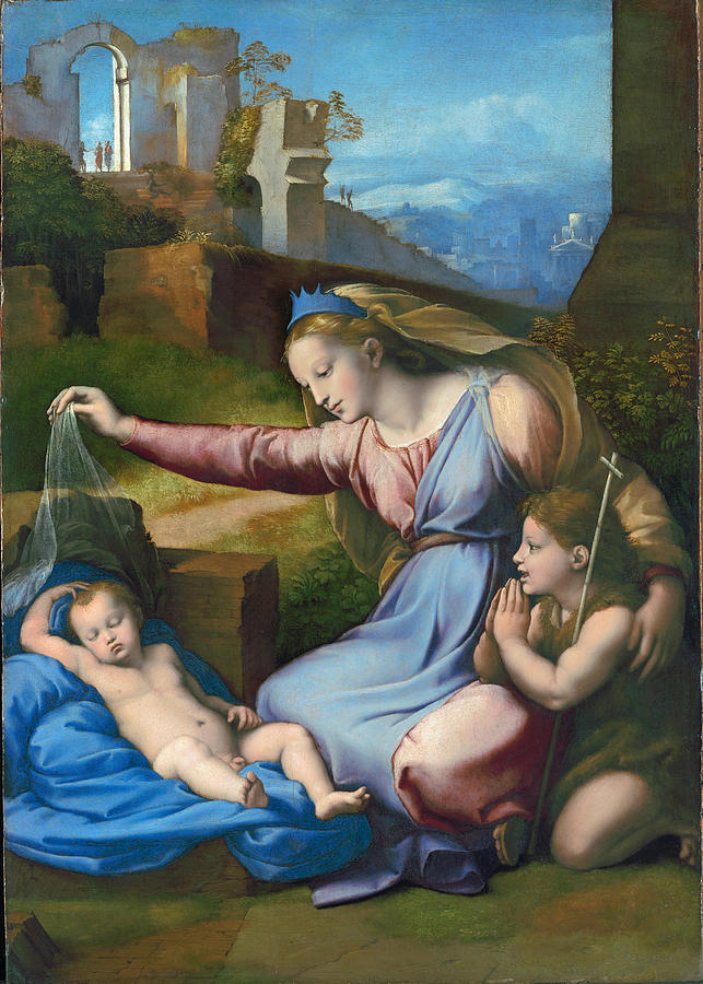  Madonna with the Blue Diadem Painting by Raphael
