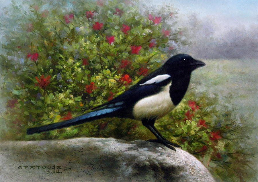  Magpie Painting by Yoo Choong Yeul