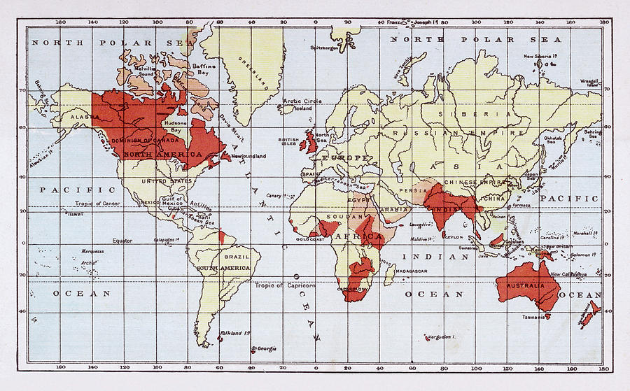 British Empire Interactive Map Map Showing The British Empire Drawing By Mary Evans Picture Library |  Pixels