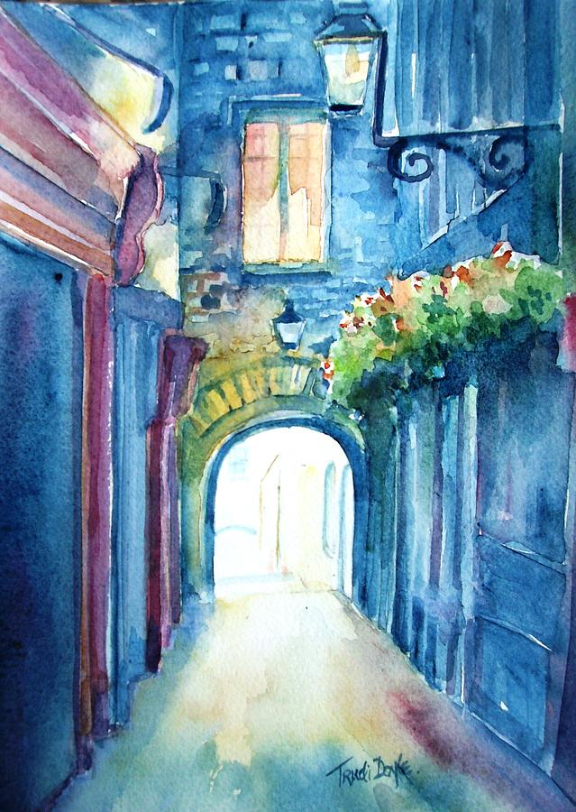  The Butter Slip Medieval Archway Kilkenny City  Painting by Trudi Doyle