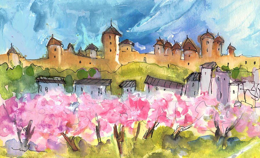  Memory of Carcassonne Painting by Miki De Goodaboom