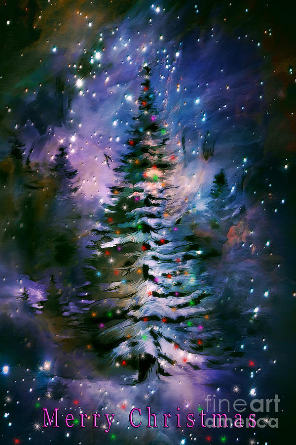 Merry Christmas Painting by Andrzej Szczerski