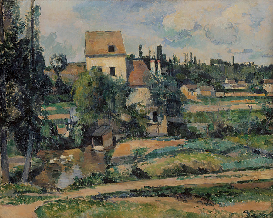  Mill on the Couleuvre at Pontoise #3 Painting by Paul Cezanne