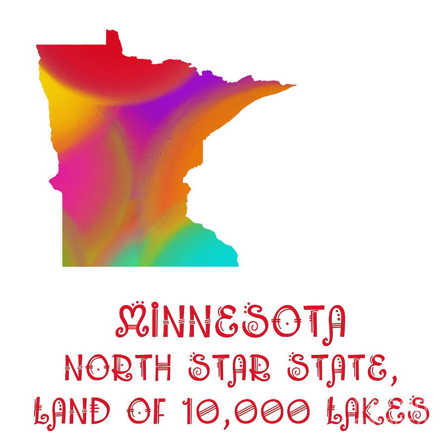  Minnesota State Map Collection 2 Digital Art by Andee Design