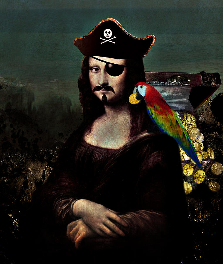  Mona Lisa Pirate Captain Digital Art by Gravityx9 Designs