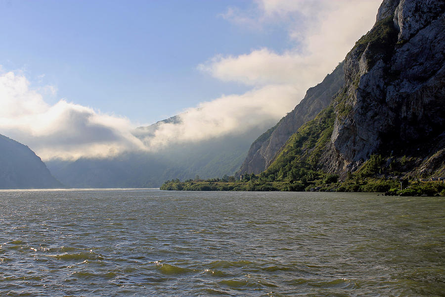  Morning Clouds on the River Danube  Photograph by Tony Murtagh