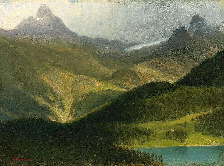  	Mountain landscape #6 Painting by Albert Bierstadt