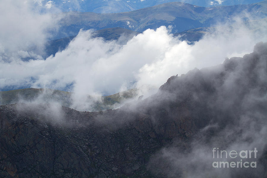  Mt. Bierstadt in the Clouds Photograph by Jim Garrison