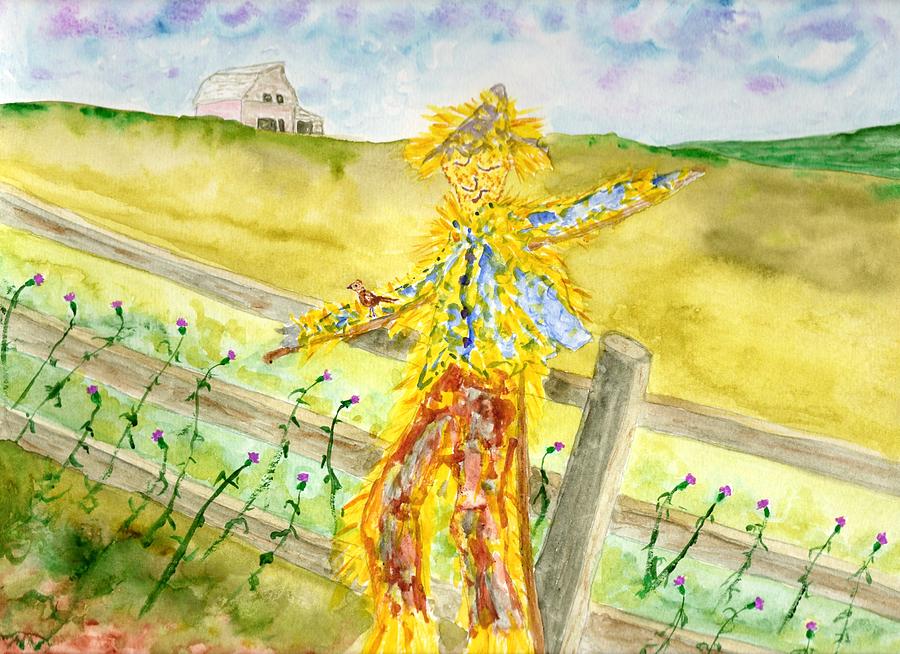  Napping Scarecrow Painting by Jim Taylor