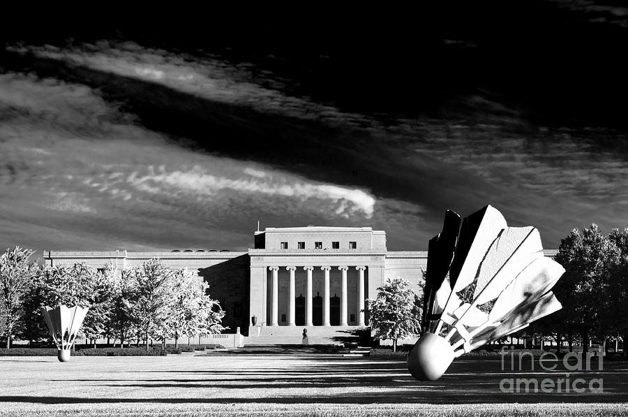  Nelson Adkins Art Museum BW Photograph by Andee Design